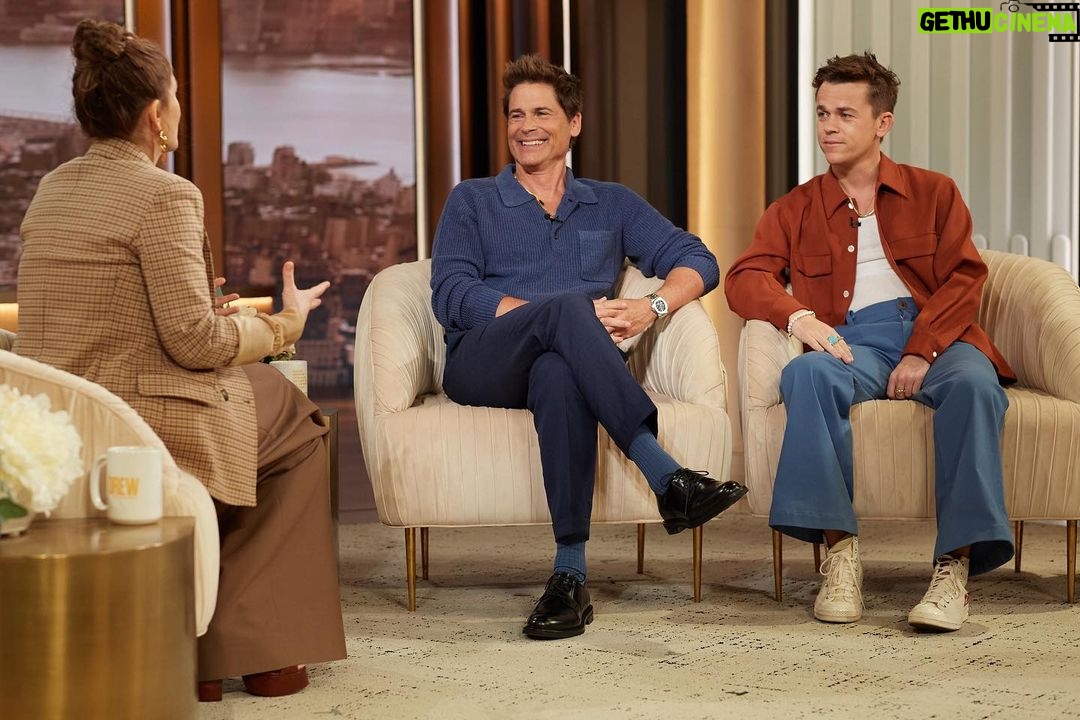 Rob Lowe Instagram - It’s bring your kid to work day at @thedrewbarrymoreshow! No, really. Tune in for an episode full of raw conversations & lots of laughs. #Unstable out now on @netflix!