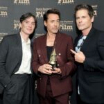 Rob Lowe Instagram - What an honor to be a part of this night. Congratulations @robertdowneyjr! #SBIFF