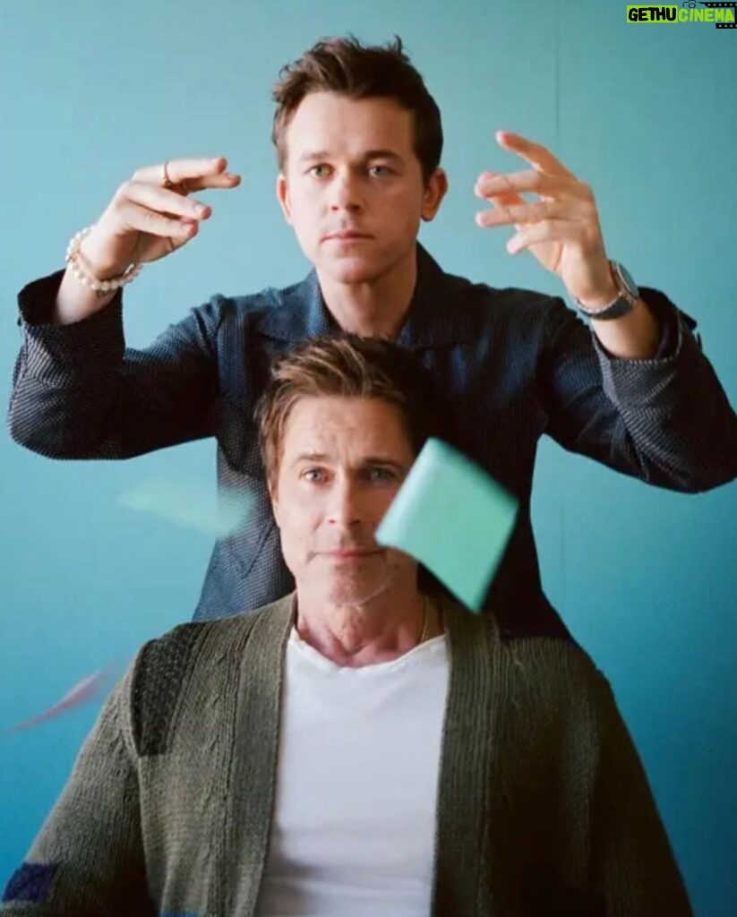 Rob Lowe Instagram - Thank you @nytimes 🙏🏼 The photos.. the article.. it’s spot on. “In ‘Unstable,’ the Sins of the Father Are Comedy Gold. Rob and John Owen Lowe star in a new Netflix series that exaggerates their barbed father-son dynamic, but only a little.” #Unstable is out on @Netflix THIS THURSDAY, 3.30.23. Hell of a team! Writer: Alexis Soloski Photographer: @chantalaanderson Grooming: @annyk.makeup & Addie M. Styling: @_emmmiillyy Jewelry: @sheryllowejewelry