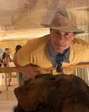 Rob Lowe Instagram - Spent some quality time in this tomb today with the boy king himself! Tutankhamen’s body was only unwrapped last year.