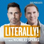Rob Lowe Instagram – Today on #Literally, Rob talks to author Nicholas Sparks. Hear how Nicholas’ writing process differs from most authors, what happens when a book is turned into a movie, and both Rob and Nicholas swap Stephen King stories. Listen at the link in bio.