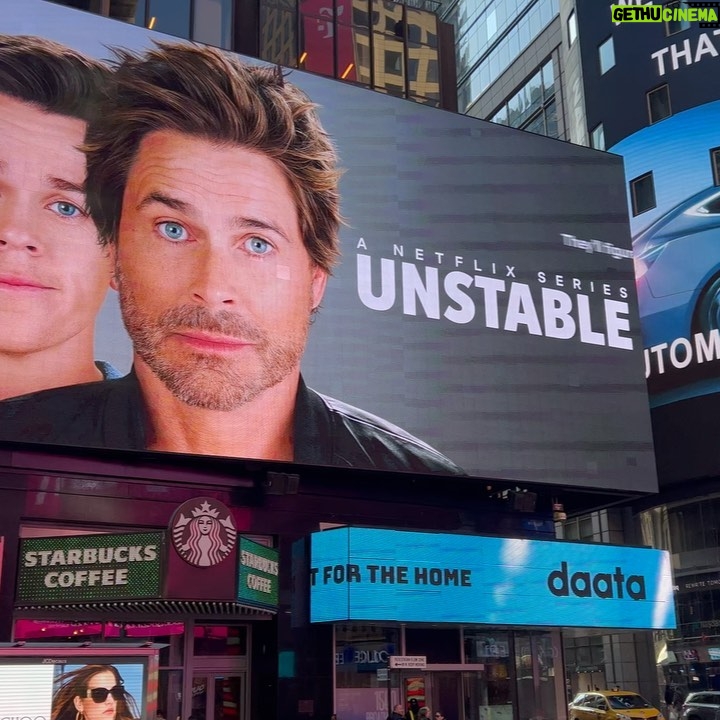 Rob Lowe Instagram - #Unstable in Times Square! Now streaming on @netflix. Times Square, New York City
