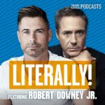 Rob Lowe Instagram - Today on #Literally Robert Downey Jr. joins Rob to discuss their shared memories from Santa Monica High School, surviving the 1980s, the genius of Christopher Nolan, growing from set-backs, and more. Listen at the link in bio.