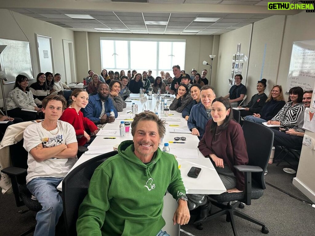 Rob Lowe Instagram - Last table read of the season. Who’s excited for season 2 of UNSTABLE? #netflix