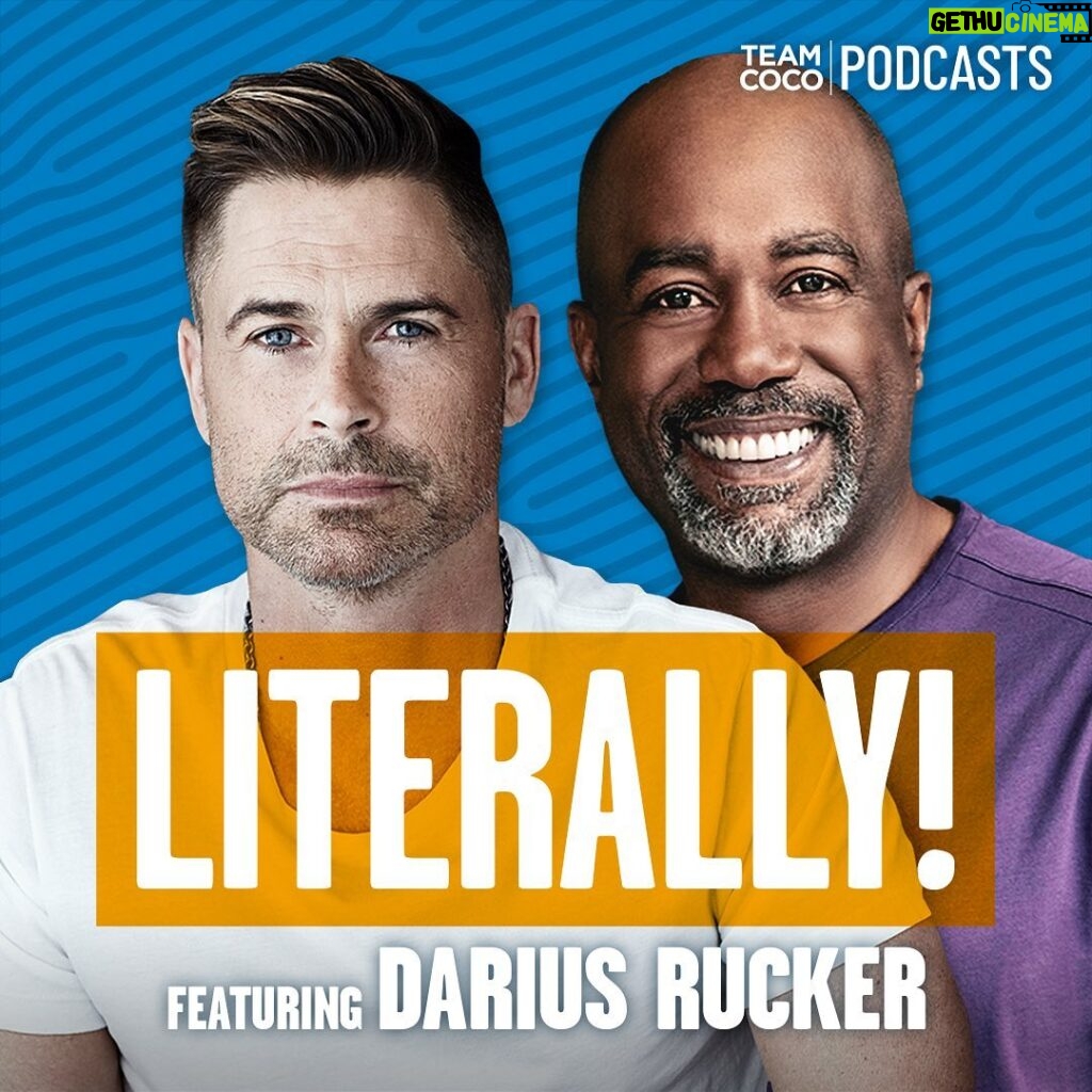 Rob Lowe Instagram - Today on #Literally Darius Rucker joins Rob to discuss the early days of Hootie & the Blowfish, the compliment he received from Frank Sinatra, why “Wagon Wheel” is so undeniable, Darius’ sports swag collection with Fanatics, and more. Listen at the link in bio.