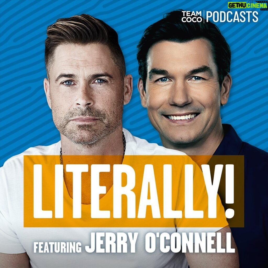 Rob Lowe Instagram - Today on #Literally Jerry O’Connell joins Rob to discuss his unexpected path to daytime television, raising teenagers in a changing world, the career insecurities that never go away, and more. Listen at the link in bio.