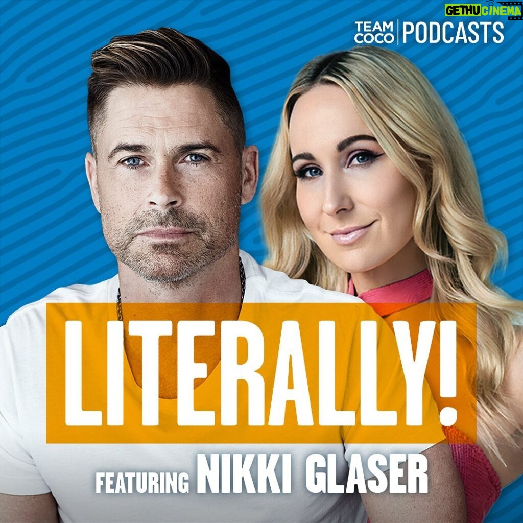 Rob Lowe Instagram - Today on #Literally Nikki Glaser joins Rob to discuss hosting #FBoyIsland, escaping her parent’s house, getting voted off #DWTS, cutting back on curse words, and more. Listen at the link in bio.
