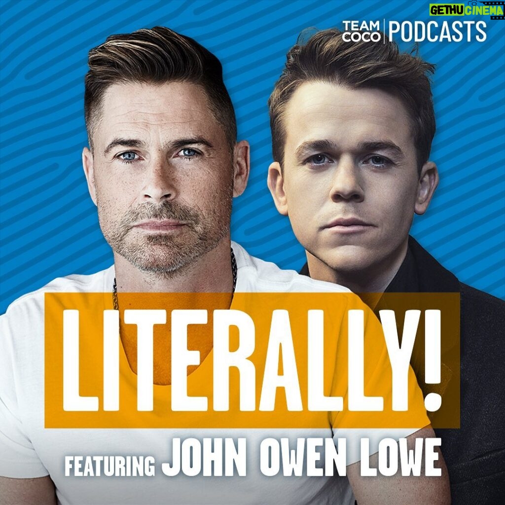 Rob Lowe Instagram - Today on #Literally writer/actor John Owen Lowe joins Rob to discuss the second season of their show #Unstable, why he doesn’t listen to his dad’s podcast, how John Stamos ended up on the Lowe family Christmas card and more. Listen at the link in bio.