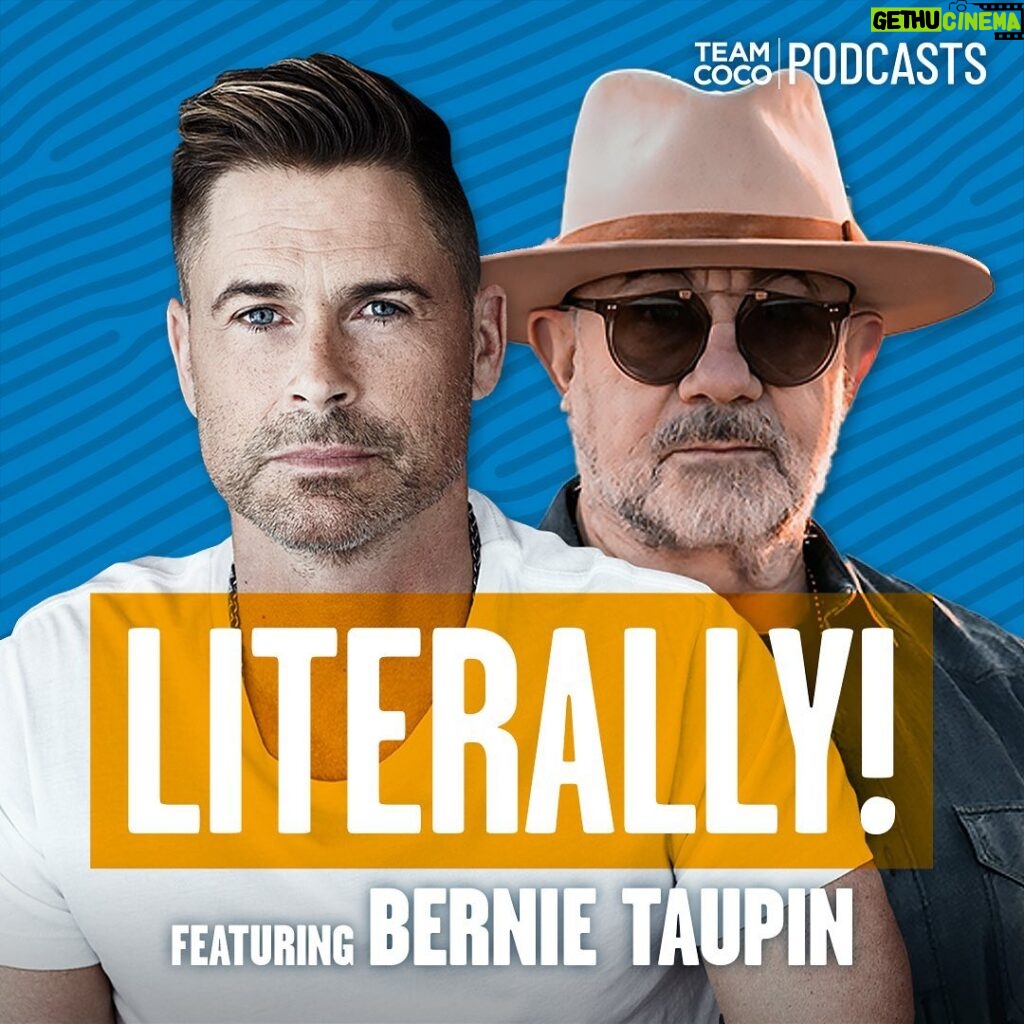 Rob Lowe Instagram - Today on #Literally Bernie Taupin joins Rob to discuss his early writing days living with Elton John in Elton’s mother’s apartment, the backstory to some of his most popular songs like Yellow Brick Road, Levon, and Your Song, and the most panned song he’s ever written. Listen at the link in bio.