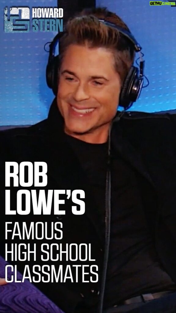 Rob Lowe Instagram - @roblowe tells Howard about growing up in L.A. and going to school with Charlie Sheen and Emilio Estevez.