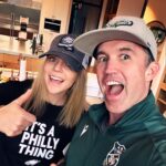 Rob McElhenney Instagram – Saturday is for the Birds!!!! This one got in my house and I’m gonna watch the @philadelphiaeagles with her! #itsaphillything #flyeaglesfly @kaitlinolson