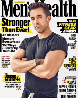 Rob McElhenney Instagram - Thank you to @menshealthmag and @vancityreynolds for the interview. Though I think they chose the wrong cover. ➡️ This one is better.