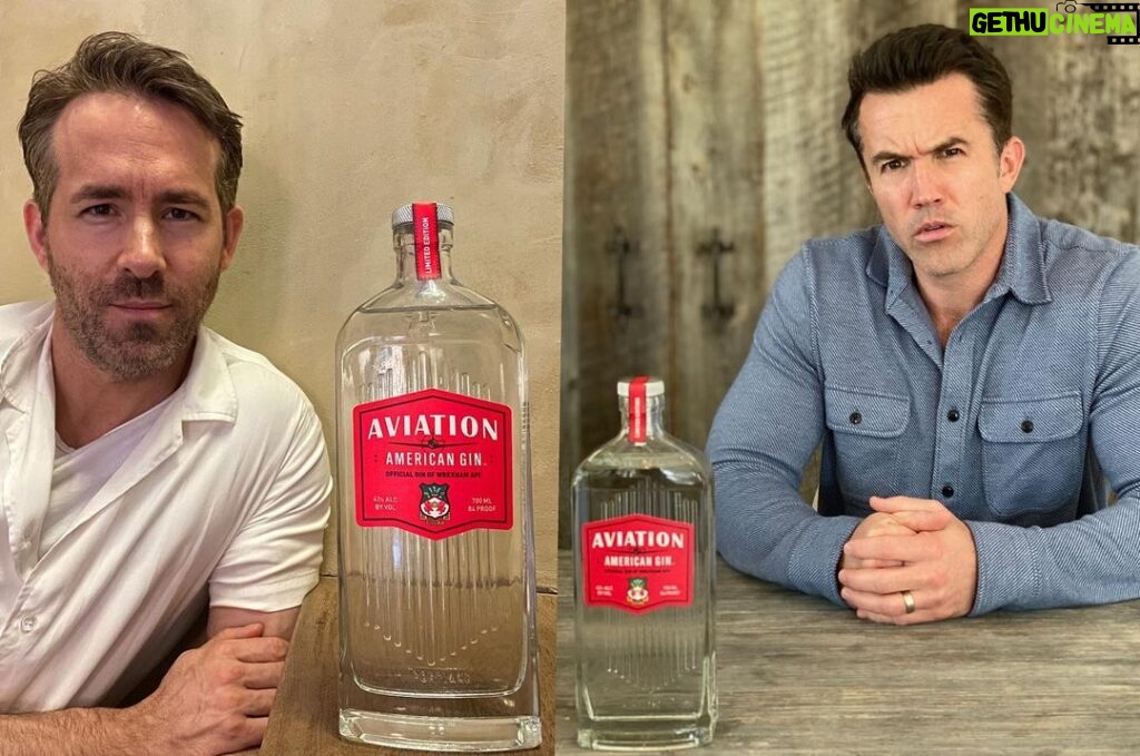 Rob McElhenney Instagram - The @Wrexham_AFC handover is complete! We’re toasting with a limited-edition bottle of @AviationGin and I am rebranding as Wrob. Both of which I am apparently legally obligated to do as I've been informed Ryan now owns my life rights. My lawyer is currently looking into it.