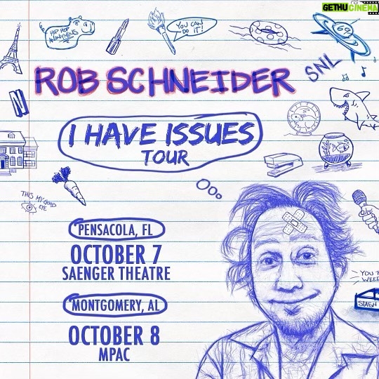 Rob Schneider Instagram - I will be in Pensacola Florida TOMORROW NIGHT, THURSDAY and Montgomery Alabama FRIDAY NIGHT