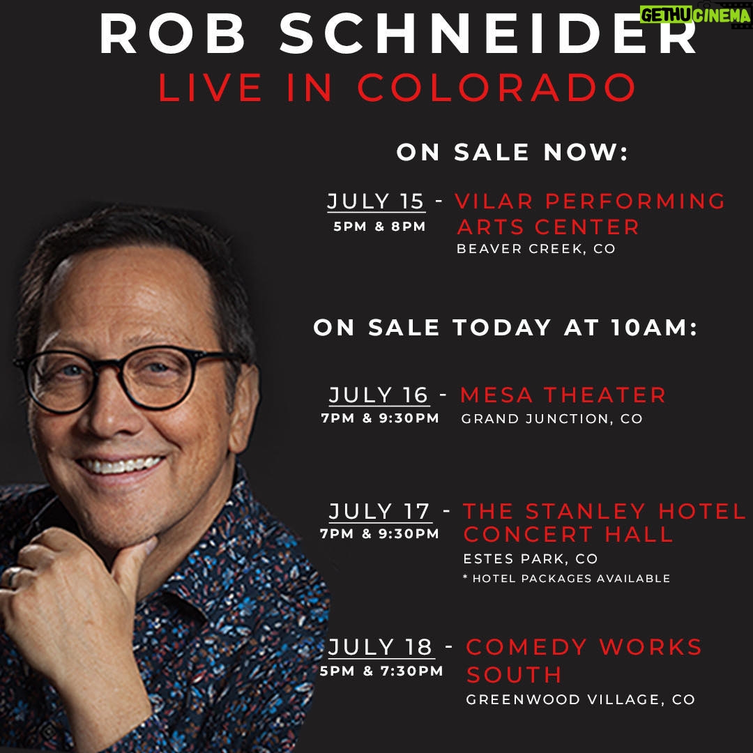 Rob Schneider Instagram - AMERICA... WE ARE BACK!! Come see me perform LIVE!!