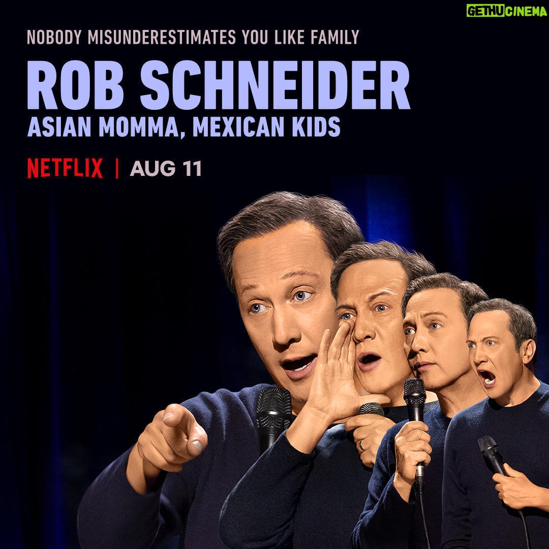 Rob Schneider Instagram - Thank YOU for making #AsianMommaMexicanKids THE NUMBER #1 MOST WATCHED STAND UP COMEDY SPECIAL IN THE WORLD!! @netflix @NetflixIsAJoke
