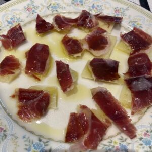 Rob Schneider Instagram - Buenos Tardes! 
El Trigal 12 month old Manchego goes good with Fermin Jamon Iberico and a Napa Red table wine...
Bon Appetit, amigos!!