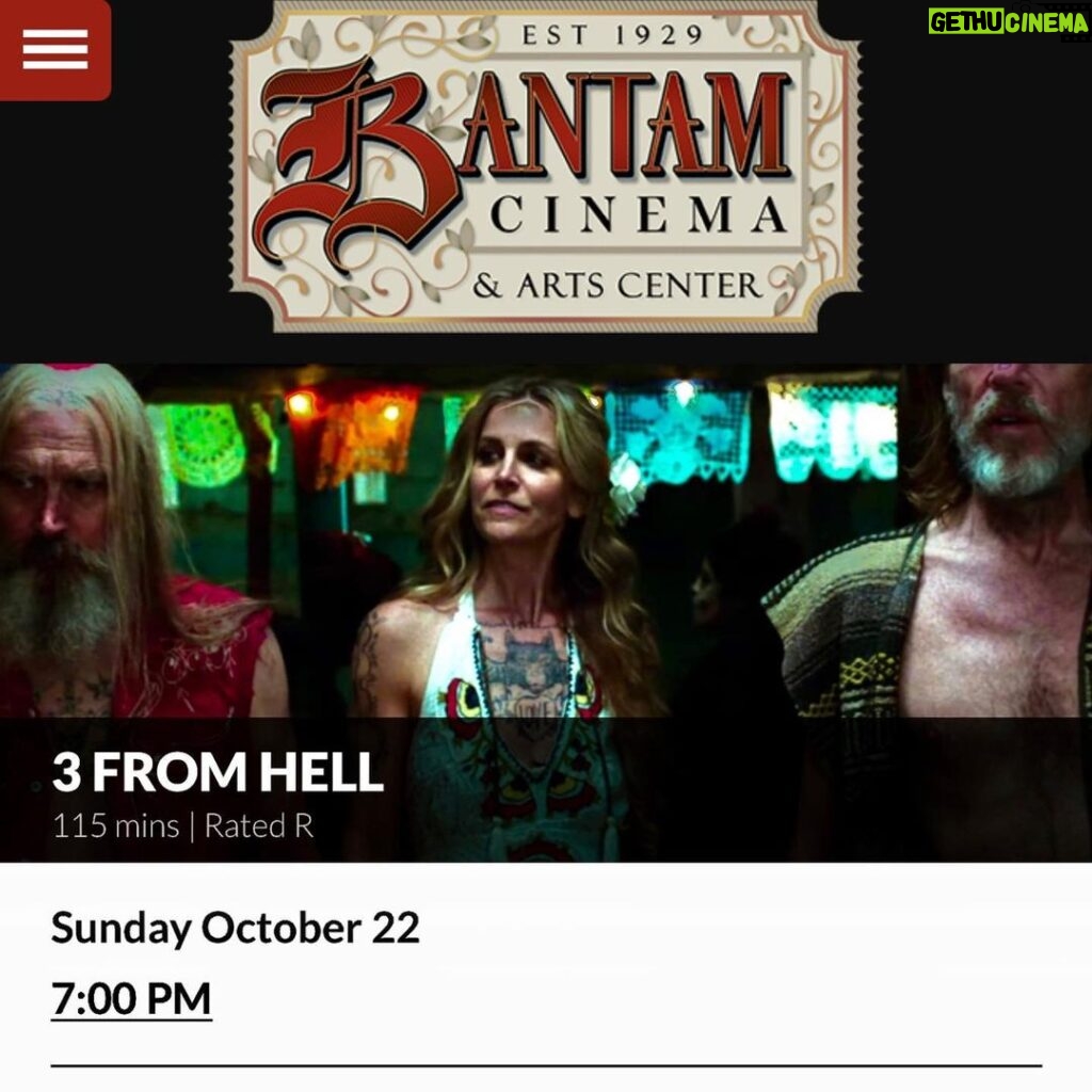 Rob Zombie Instagram - The Firefly fun continues tonight with 3 FROM HELL at the Bantam Cinema @bantam.cinema 🔥 🎃🎃🎃🎃🎃 #robzombie #3fromhell