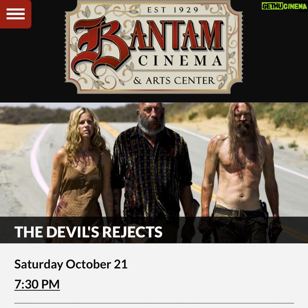 Rob Zombie Instagram - Wanna see THE DEVIL’ S REJECTS on the big screen? Get your tickets now at @bantam.cinema #robzombie #thedevilsrejects