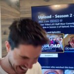 Robbie Amell Instagram - Tough crowd. 2 years later, we’re back baby!! @uploadonprime now streaming everywhere on @primevideo