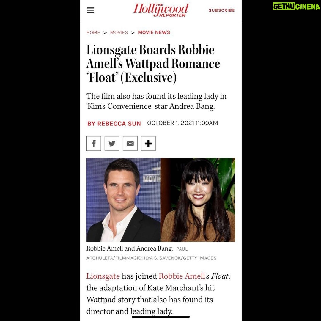 Robbie Amell Instagram – Very excited to have Lionsgate come aboard ...