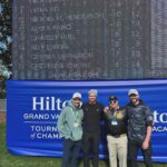 Robbie Amell Instagram - That’s as close as I’ll get to any golf leaderboard. Thank you so much to @hiltongrandvacations and @lpga_tour for having me out again! Golf is hard. Golf in front of crowds is harder. Golf in front of crowds, with those greens, for 4 days is crazy. These ladies are assassins and it’s so incredible to get a front row seat to watch them do what they do. Thank you @haeran_ryu @linngrant @gracekimmey and @amyyanglpga for putting up with my play! You are all amazing. Huge thank you to @taylormadegolf for taking care of me. We can blame the workman on this one. Not the tools. Thank you to my buddy @jessedunphy for carrying the bag, you absolute beauty. @mustachegolfer and @thaa_judge thanks for walking all weekend and trying to keep the train on the tracks! And thank you to all the amazing volunteers and fans who came out! It was so great meeting you all! #hgvlpga