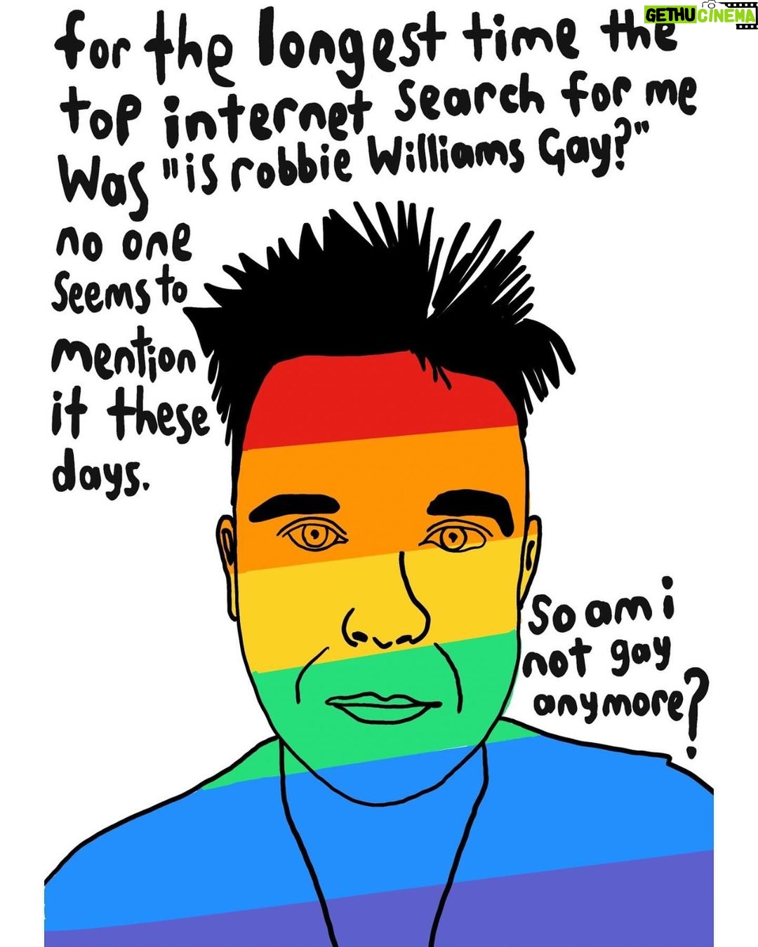 Robbie Williams Instagram - Integritas Et Cacas. Pleasantries and Hail Keanu The Comment Section Cup - Alien edition. I liked yesterday’s exercise and enjoyed reading your things in my thingy. Good work crew. Regarding today’s Inkling - Most people who are male and famous get the ‘’Secretly gay’’ thing. I think the thought for a lot of people is soothing like ‘’Yeah, They have all of that luck, acclaim and an amazing lifestyle but at least they’re living a lie’’ When ‘’Robbie Williams Gay’’ Stopped being the top Google search my genuine thought was ‘’Shit, am I ugly now?’’Not that I’ve ever thought I was a looker in the first place. Backstreet go through - though when I send the winner to the Aliens I may smuggle Born Slippy in with the package. Today’s match is a doozy Believe - Cher V Mmmbop - Hanson Remember, it’s not necessarily your favourite, Its which song represents the 90s the best? Write your answer in the comment section below. Peace be with you Get Sectioned cos. We taKE SILLY very SERIOUSLY R.P. Williams President/Chairman/Benevolent Dictator, Delusional Manifesting Champ. Namaste 🙏❤️