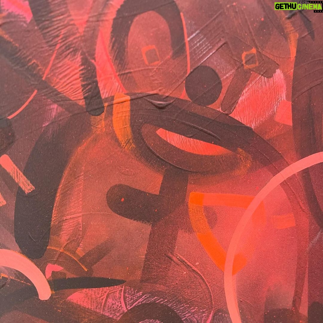 Robbie Williams Instagram - Meet HARRY the newest member of the Williams Godrich family. He was conceived by applying layer upon layer of spray, chalk and acrylic paint. Not quite sure where to look? Us neither. Each glance into our fantasy rave of red unveils new characters in different forms and perspectives. HARRY is on view at the SEEING RED exhibition curated by @janemneal and @frutholstrup from 16th to 24th March 2024 at Phillips London Galleries. @phillipsauction - Berkeley Square, London. Opening times: Monday – Saturday: 10:00am – 6:00pm Sunday: 12:00pm - 6:00pm