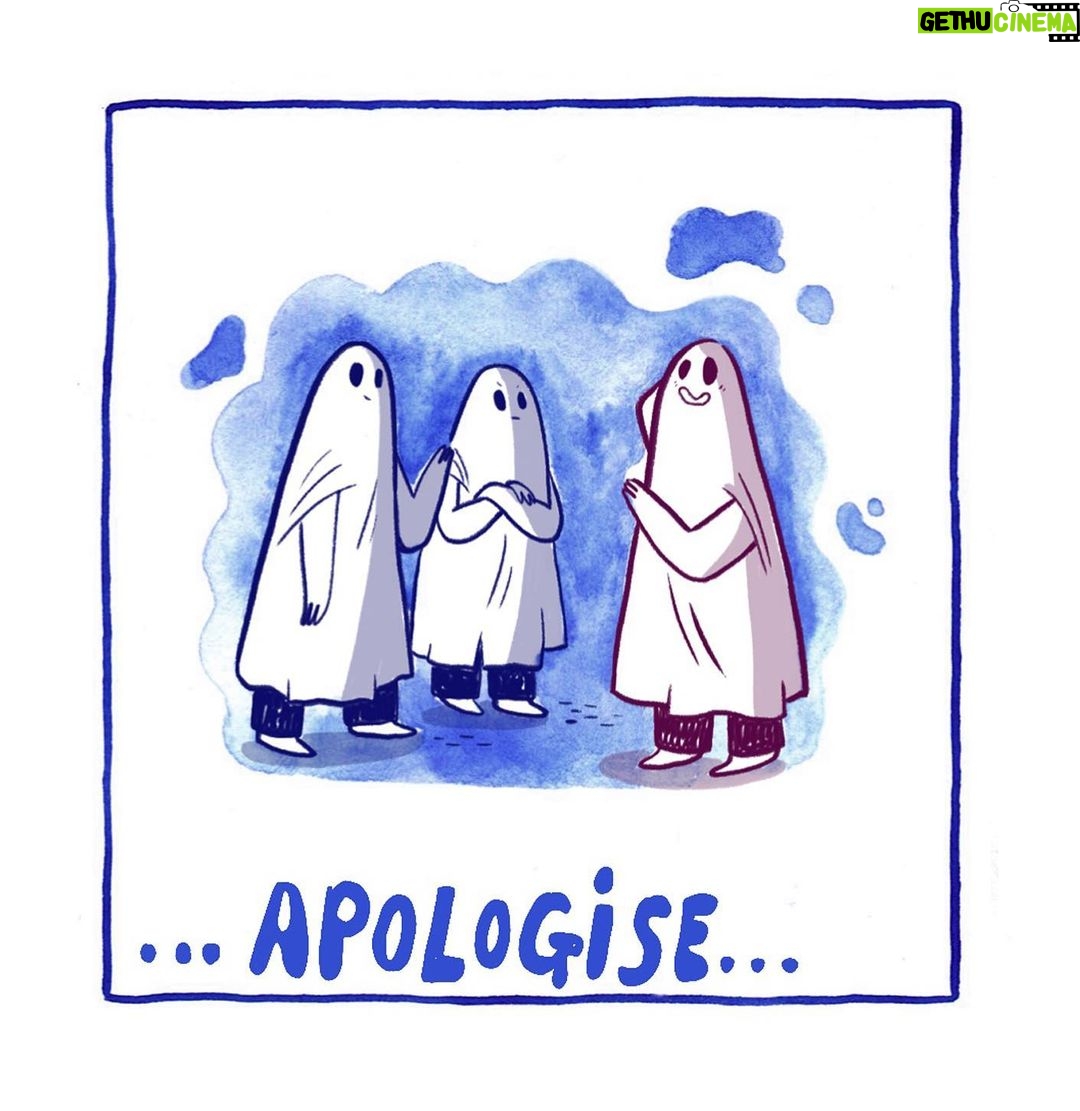 Robbie Williams Instagram - @robbiewilliams : “TCSSWC will resume tomorrow. The Draw will happen today. But for now. Here’s me and The Sad Ghost Club. When I first saw The Sad Ghost Club, kindness jumped off the screen. And we all know the world needs more of that. Im proud to be part of the Ghostly Journey and the Love. Rob x PS.I will also reveal the winner of yesterdays Match On my Story.” @theofficialsadghostclub : “It was a total pleasure to turn Robbie's thoughts into a Sad Ghost Comic, and even MORE of a pleasure to have him draw text on one of comics. We love Robbie x”