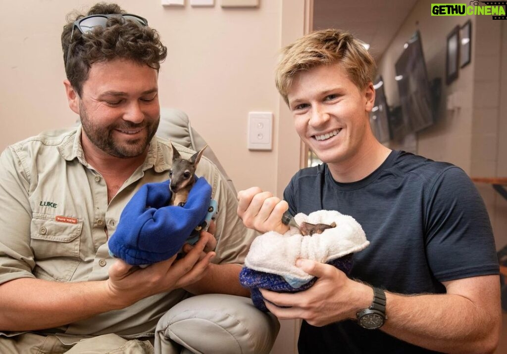 Robert Clarence Irwin Instagram - Feeding time at the Australia Zoo Wildlife Hospital, with @lukereavley!