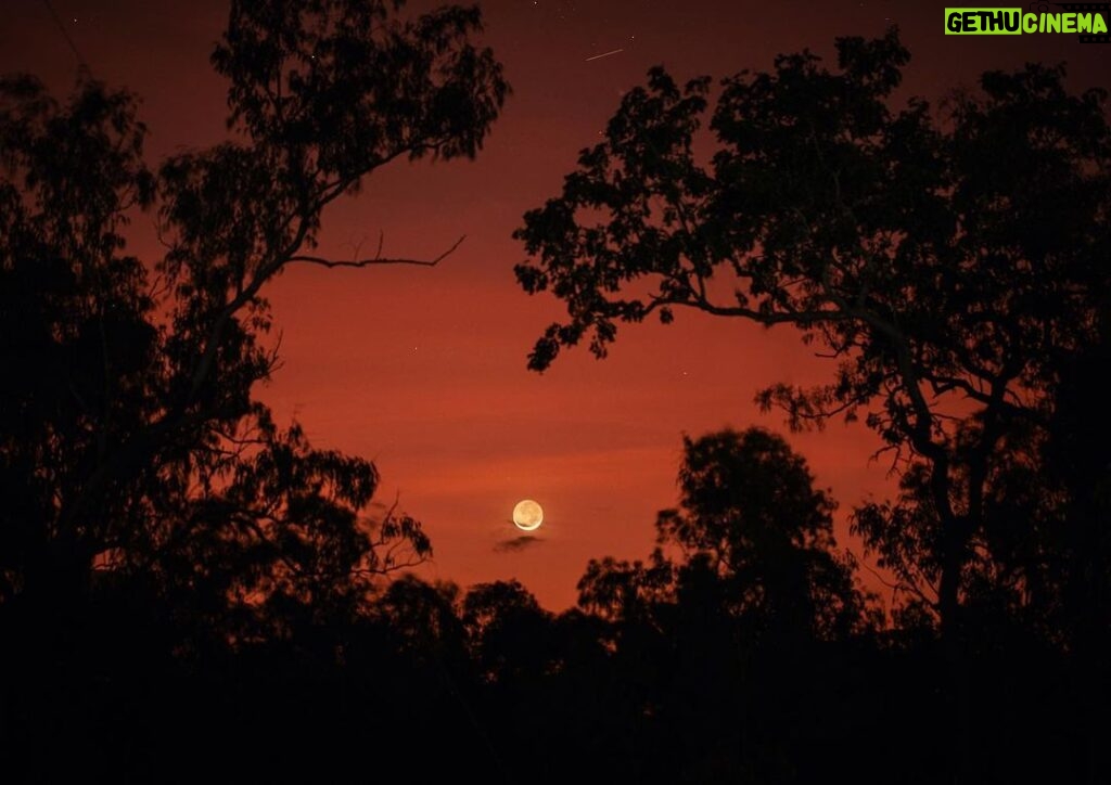 Robert Clarence Irwin Instagram - Moonset on the Steve Irwin Wildlife Reserve. Telephoto landscape will always be one of my favourite styles 👌📷