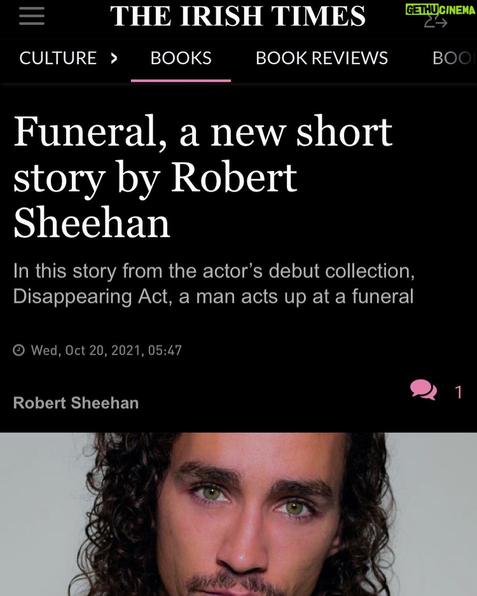 Robert Sheehan Instagram - Lads - Thrilled!! to read wan of my short stories printed in @irishtimesmagazine culture section - https://www.irishtimes.com/culture/books/funeral-a-new-short-story-by-robert-sheehan-1.4704886 Funeral - Give it a read see what ye think 😘 Thank you very much for printing, @irishtimesnews Ireland (country)
