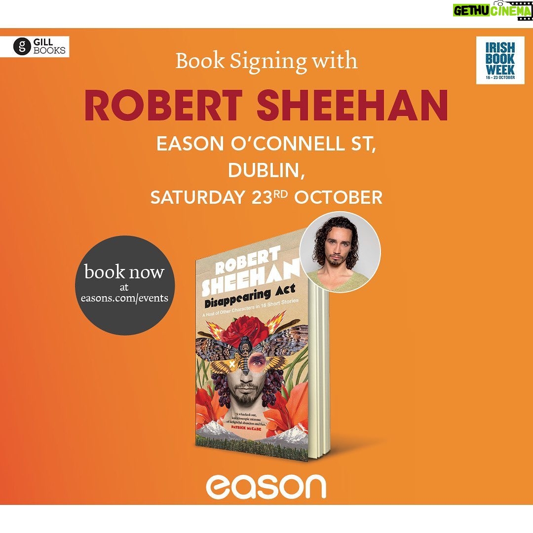 Robert Sheehan Instagram - Slaaaaaats. Cum see me this Saturday Oct 23rd in @eason_ireland Bookshop Dublin. I’ll be signing my book(s), goosing people’s bums and weeping under my fogged-up snorkel goggles. You gotta book a slot though! Do cum see me I haven’t seen ya for ages I miss ya. 😘😘😘 Book your spot(s) here - https://www.easons.com/eason-events/robert-sheehan-dublin EASON's Bookstore