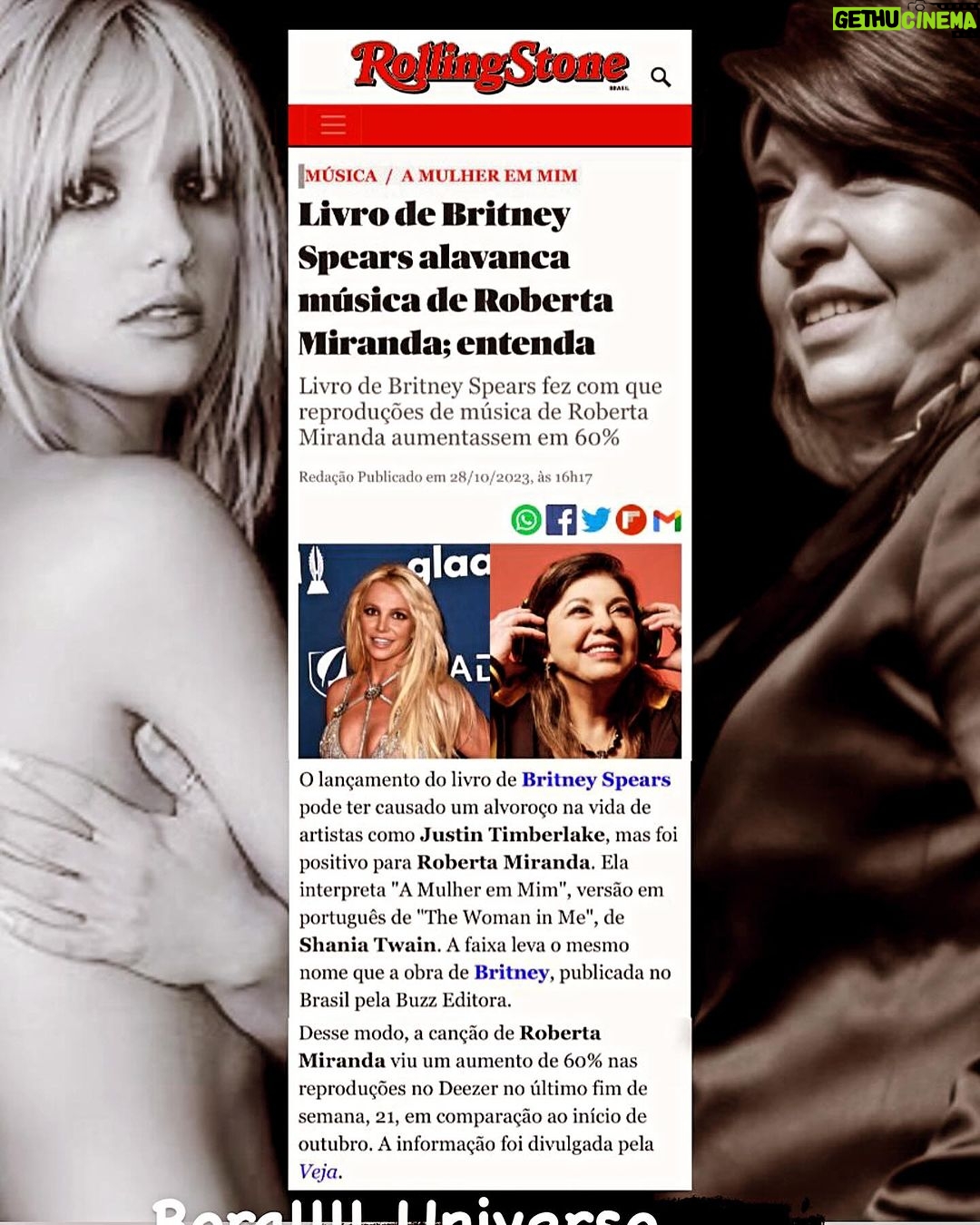 Roberta Miranda Instagram - @britneyspears Guerreira!!!