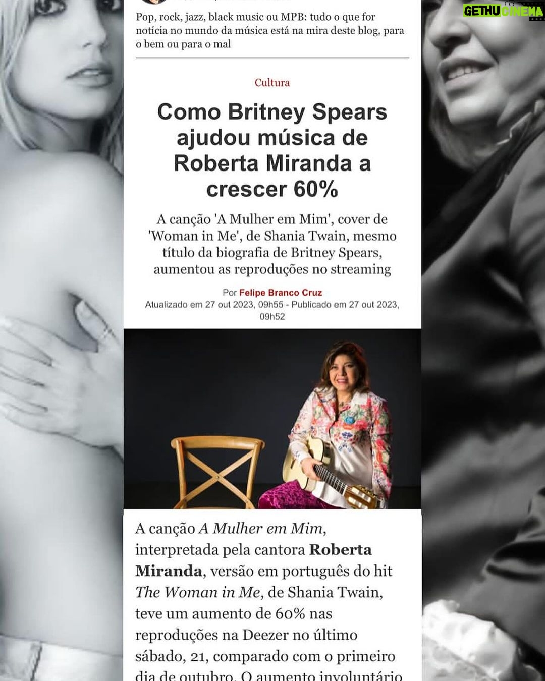 Roberta Miranda Instagram - Ontem para minha surpresa os fãs de @britneyspears colocaram nas postagens o meu apoio aos fãs “dela” e a Própria #freebritney Poxa! O lançamento do seu livro fez com que a música “A Mulher Em Mim” chegasse a mais de 60% no digital Tô aqui !! Junto e misturado