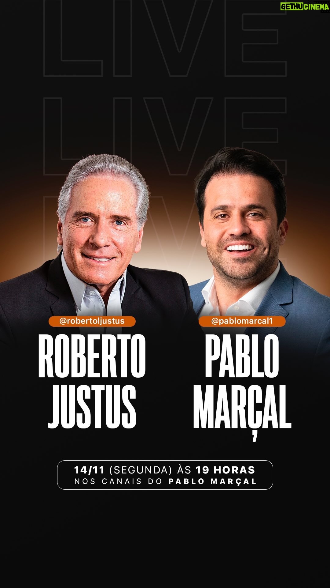 Roberto Justus Instagram - LIVE | Pablo Marçal & Roberto Justus