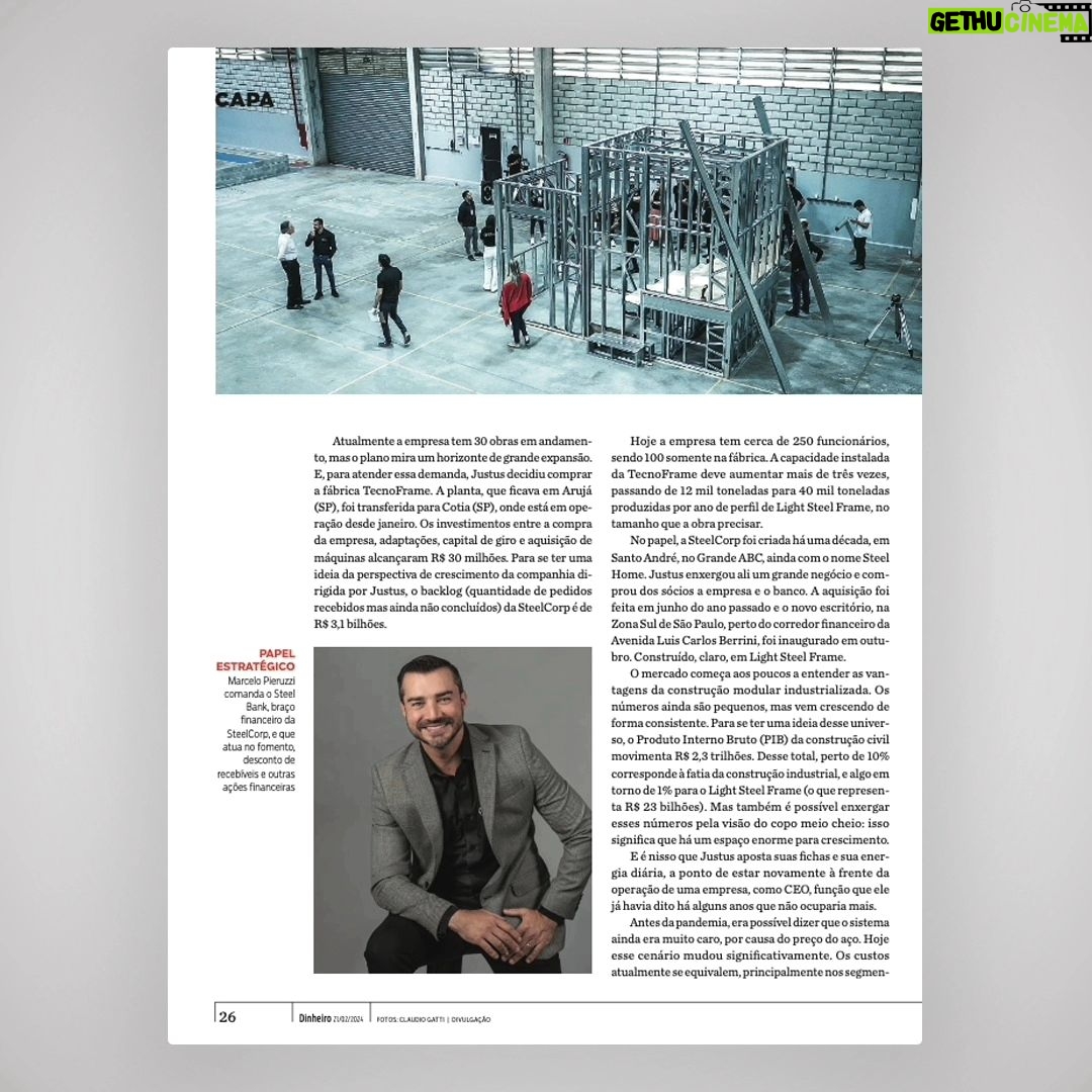 Roberto Justus Instagram - Somos capa! Contamos para a @istoe_dinheiro nosso propósito de transformação da construção civil no Brasil. @robertoljustus , @danielgispert e @marcelopieruzzi falam sobre como o Grupo SteelCorp está revolucionando o mercado de Light Steel Frame. Conteúdo completo no link da bio. @tecnoframe.tech @steelbank.tech @steelacademy.tech