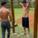 Rodrigo Faro Instagram – As pessoas querem o resultado… Mas não querem passar pelo processo.12 aulas de calistenia!!! @jp_olsenn @templodacalistenia