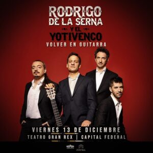 Rodrigo de la Serna Instagram - Se viene el mega concierto de @yotivenco en el @teatrogranrex con repertorio nuevo y orquesta. Entradas por Ticketec.
Se vemo!!!
PH @florcisnerosph
@blasalberti 
@juanhermelo 
@bramu.rafael 
@pedro.kiszkurno 
#tango #milonga