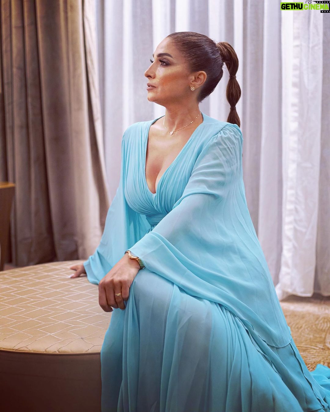 Rogena Instagram - Stylist @saeedramzi Dress @michael5inco Make up @nehal_khalil_makeup_artist Hair @minasaeedhairstylist @alsagheersalons Photo grpher @hatefstudio @regal.heights.hotel