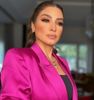 Rogena Instagram - Stylist @mayajules 
Make up @mai_elbahey 
Hair @mostfadahab 
Suit @be_my_guest_shopping 
Jewelry @abdullahsakkijhajewelry