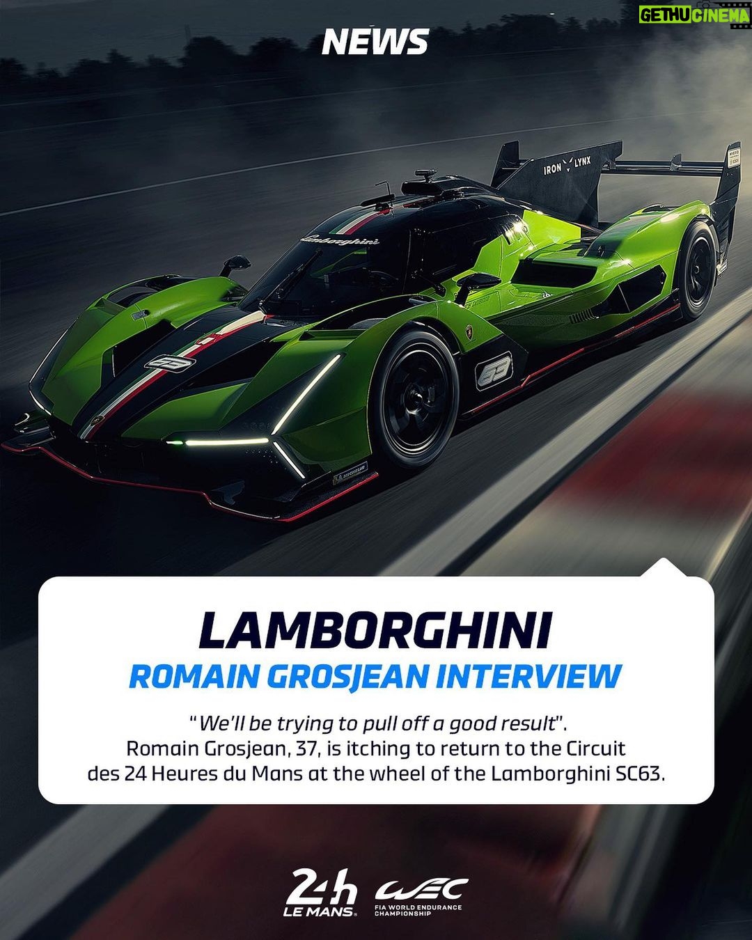 Romain Grosjean - 32.8K Likes - Ambitious Romain Grosjean will soon be back at the 24 Hours of Le Mans with a new team: Lamborghini Iron Lynx.
Read all about it in the story 😁