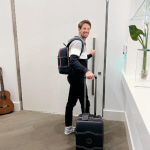 Romain Grosjean Instagram - Off to Brazil 🇧🇷 
Then 🇫🇷🇬🇧🇨🇭🇮🇹
#formula1 #saopaulo 
@delseyofficial