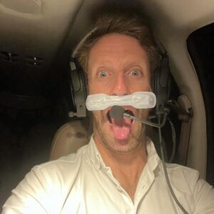 Romain Grosjean Instagram - First time flying across the Gulf of a Mexico 
Austin- Miami in just over 5h thanks to some nice tail wind at 17000 feet. 
#airphoenix #fly #travel #pilot