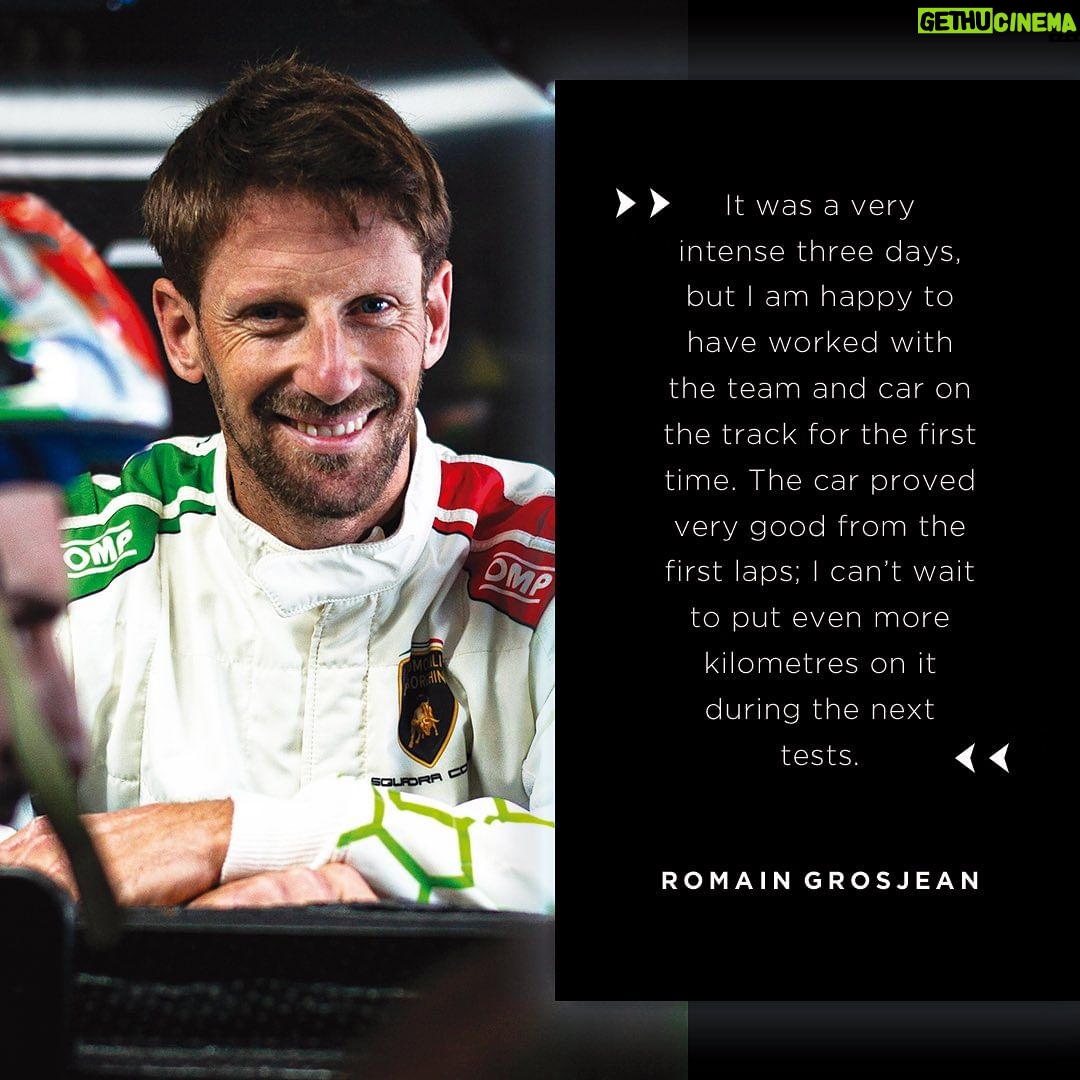 Romain Grosjean Instagram - SC63 hits the track once again, completing a productive 3-day test at the @circuitocostadealmeria 🇪🇸 The test also marked the debut of Romain Grosjean at the wheel of the SC63, alongside driver Andrea Caldarelli. #SC63 #LamborghiniSC #IronLynx #RaceToInspire AlmerÃa, Spain