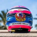 Romain Grosjean Instagram – Miami vibe helmet 💙💕