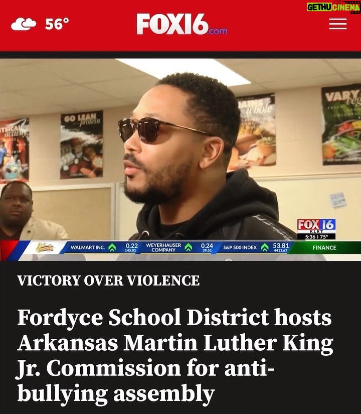 Romeo Miller Instagram - I traveled a total of 18hrs yesterday just to be able to spend a few minutes to talk with the students of Fordyce High School in Arkansas and to celebrate Daniel! Daniel reminds me of Joseph in the Bible; Joseph was also bullied but never fought fire with fire and he became one of the most successful and blessed men for his strength and courage. I was the motivational speaker, but a 14yr old kid motivated me to be an even better man and leader. This is what makes it all worth it. God is Good. My WHY! Big shoutout to the Arkansas MLK Jr Commission and DuShun Scarbrough for always being a light for the youth. One person won’t change the world, we all will. #TeamWork Fordyce, Arkansas