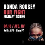 Ronda Rousey Instagram - Just around the corner! #OURFIGHT Link for tickets in my bio!