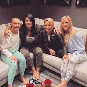 Rose Namajunas Instagram - Busy but very fun days talking with these awesome ladies #Repost @karatehottiemma
・・・
Birds of a feather!! What a beautiful couple of days exchanging stories!!! Blessed to be on this journey!! @ufc