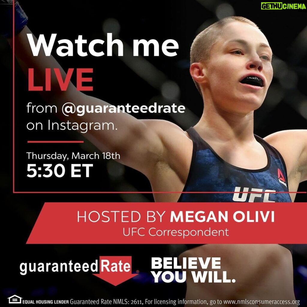 Rose Namajunas Instagram - #ad Tune in for my interview with @MeganOlivi over on @GuaranteedRate's Instagram to learn how I got the name Thug Rose and my @UFC journey.